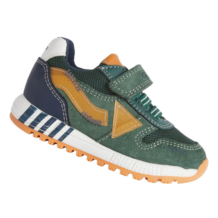 SNEAKERS GEOX ALBEN JUNIOR BOY ROYAL/GREEN