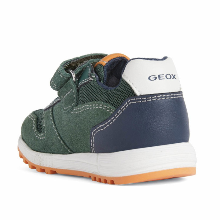 SNEAKERSY GEOX ALBEN JUNIOR BOY FOREST/ORANGE