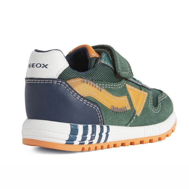 SNEAKERSY GEOX ALBEN JUNIOR BOY FOREST/ORANGE