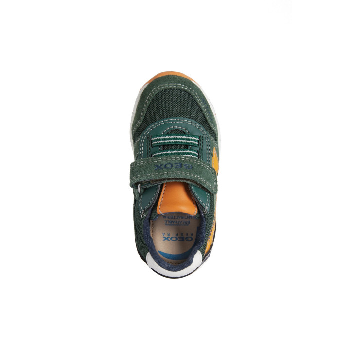 SNEAKERSY GEOX ALBEN JUNIOR BOY FOREST/ORANGE