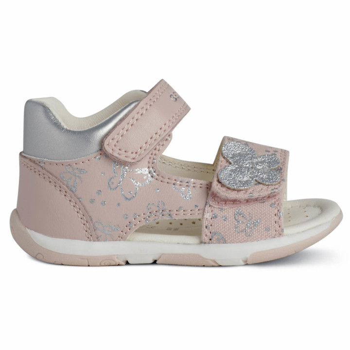 SANDAŁY GEOX TAPUZ BABY GIRL LT ROSE/SILVER