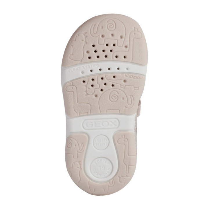 SANDAŁY GEOX TAPUZ BABY GIRL LT ROSE/SILVER