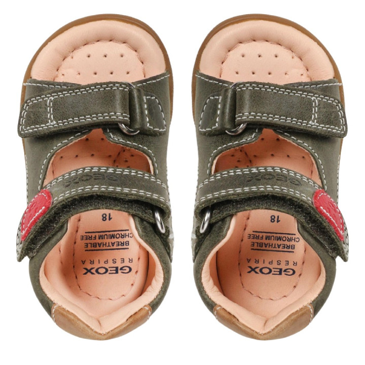SANDALS GEOX MACCHIA BABY BOY DK GREEN