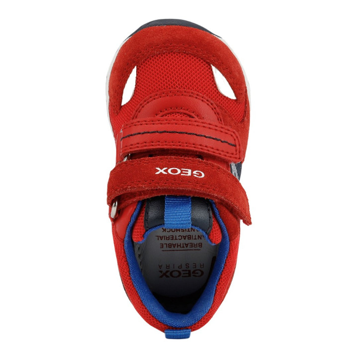 SNEAKERS GEOX RISHON BABY BOY RED/NAVY