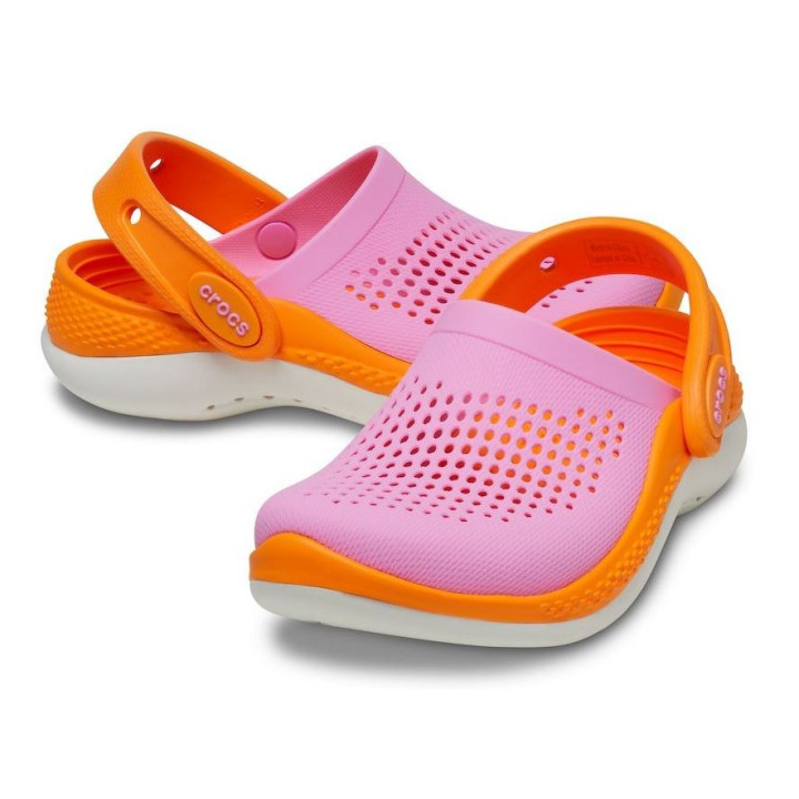 CHODAKI CROCS KIDS LITERIDE 360 CLOG 206712 TAFFY PINK/ORANGE ZING