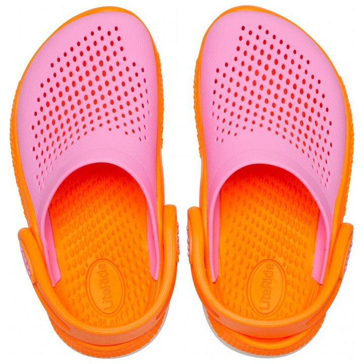 CHODAKI CROCS KIDS LITERIDE 360 CLOG 206712 TAFFY PINK/ORANGE ZING