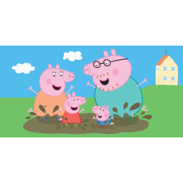 RĘCZNIK KĄPIELOWY PLAŻOWY 70 X 140 CM ŚWINKA PEPPA PP182046-R