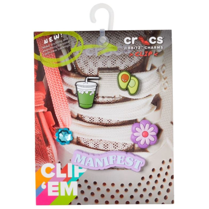 CROCS JIBBITZ™ CHARMS CLIP PRZYPINKI NA SZNURÓWKI 10009532 MANIFEST LACE BACKER 5-PACK