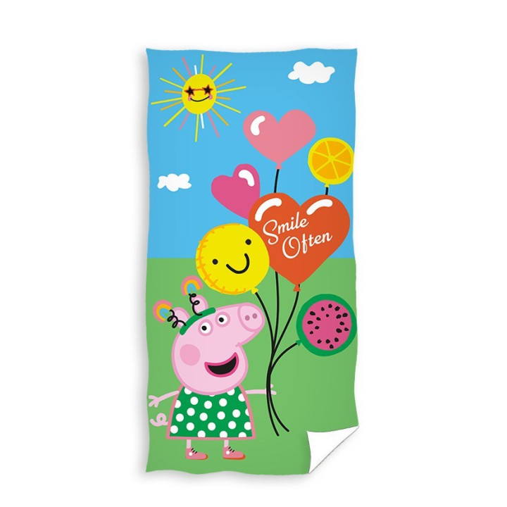 RĘCZNIK KĄPIELOWY PLAŻOWY 70 X 140 CM ŚWINKA PEPPA PP213016-R