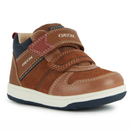 SNEAKER GEOX NEW FLICK BOY LT.BROWN/NAVY