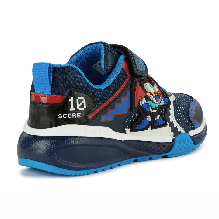 SNEAKER GEOX BAYONYC NAVY/ LT BLUE LED LIGHTS