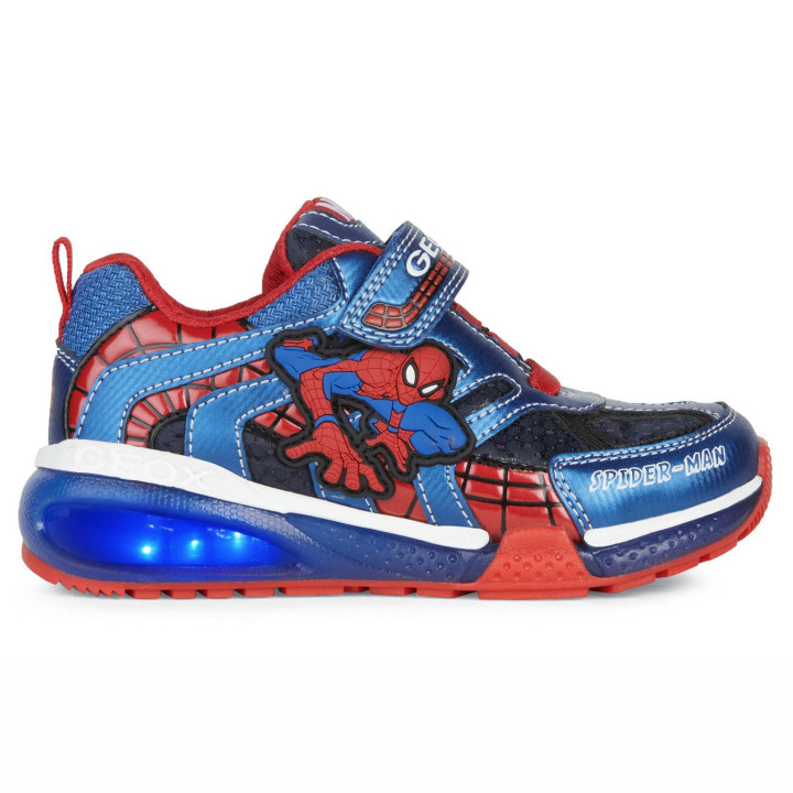 SNEAKERSY GEOX BAYONYC MARVEL SPIDER-MAN NAVY/ROYAL LED LIGHTS