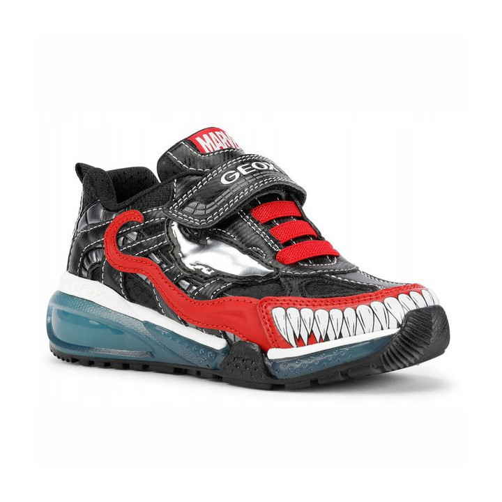 SNEAKERSY GEOX BAYONYC MARVEL VENOM BLACK/RED LED LIGHTS