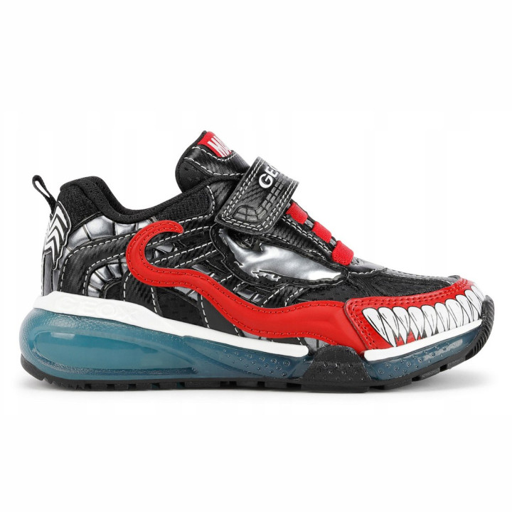 SNEAKERSY GEOX BAYONYC MARVEL VENOM BLACK/RED LED LIGHTS