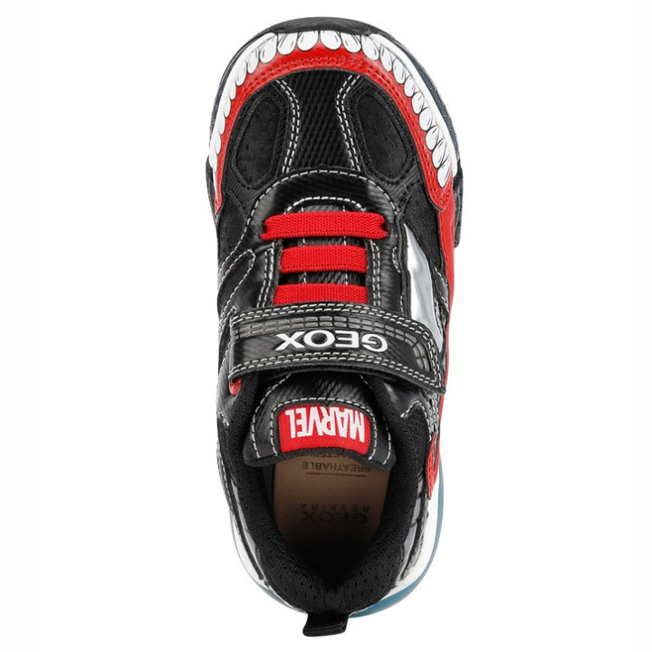 SNEAKERSY GEOX BAYONYC MARVEL VENOM BLACK/RED LED LIGHTS
