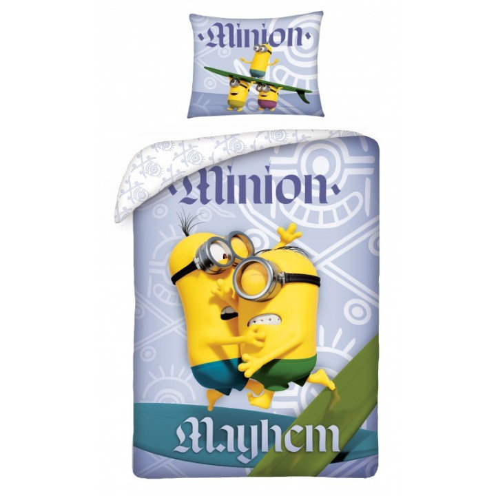 DOUBLE SIDED BEDDING SET 140 X 200 CM MINIONS MIN-9992BL