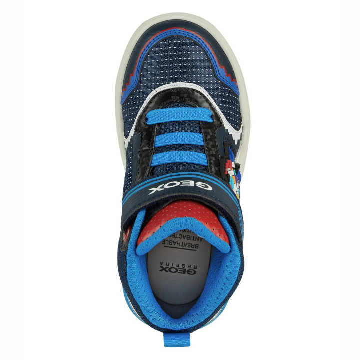 TRAMPKI GEOX GRAYJAY NAVY/LT BLUE LED LIGHTS