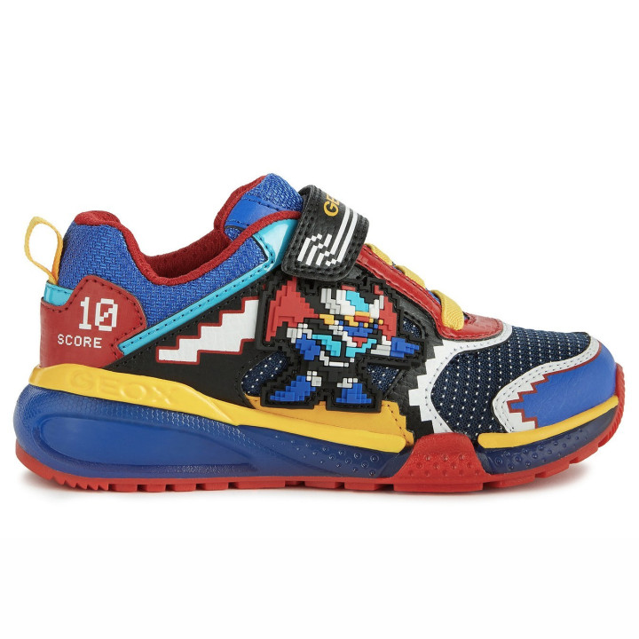 SNEAKERSY GEOX BAYONYC ROYAL/RED LED LIGHTS