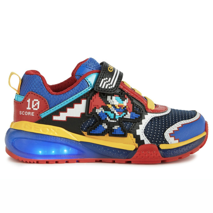 SNEAKERSY GEOX BAYONYC ROYAL/RED LED LIGHTS