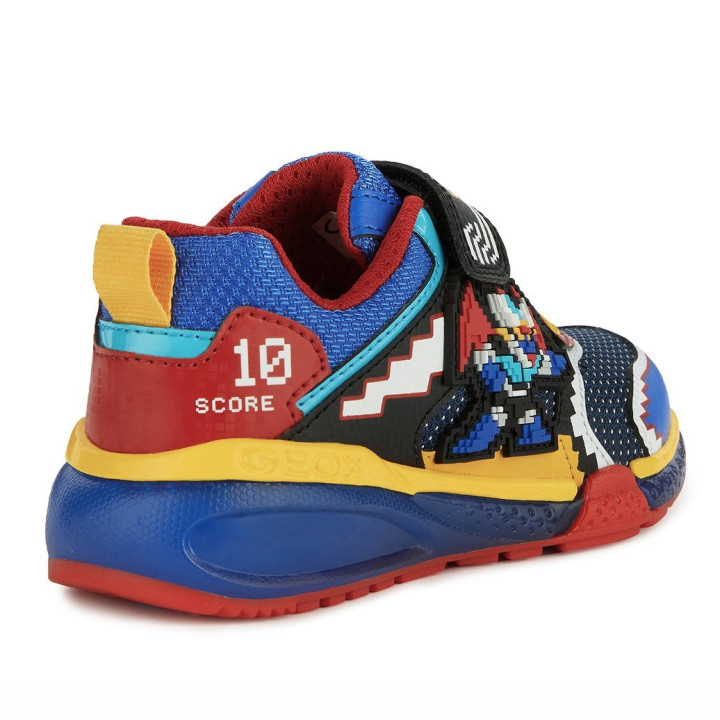 SNEAKER GEOX BAYONYC ROYAL/RED LED LIGHTS