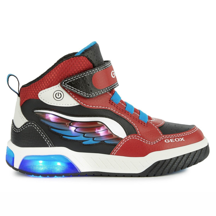SHOES GEOX INEK RED/BLACK LED LIGHTS