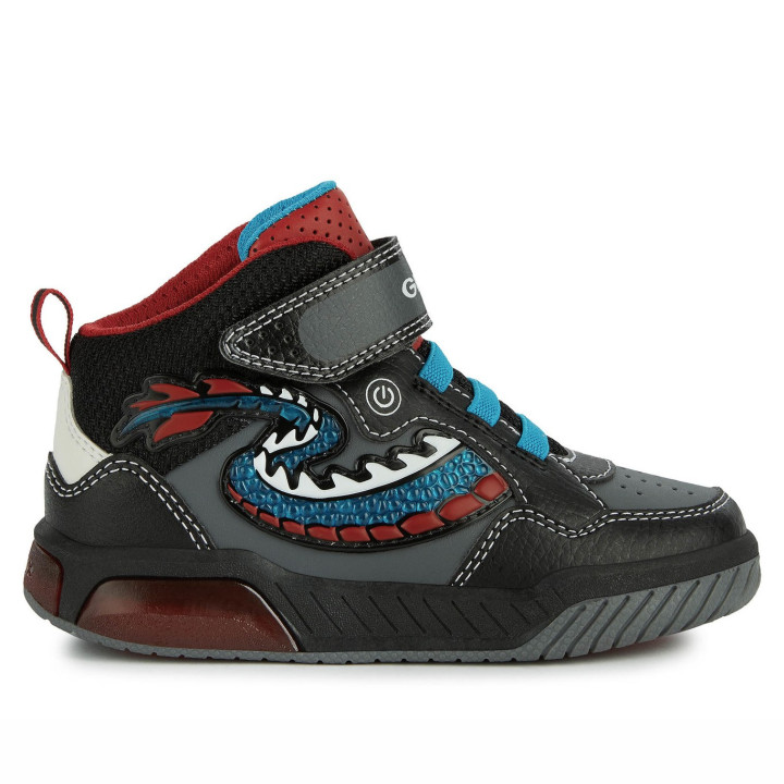 SHOES GEOX INEK BLACK/SKY LED LIGHTS