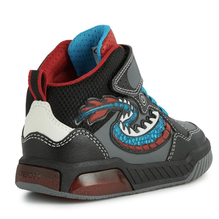 SHOES GEOX INEK BLACK/SKY LED LIGHTS