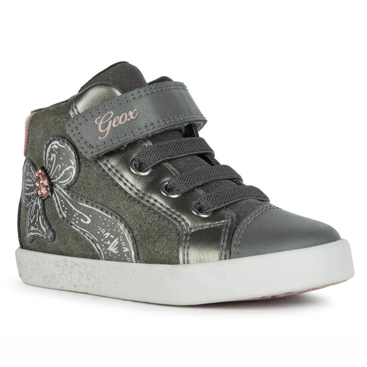 TRAMPKI OCIEPLANE GEOX KILWI BABY GIRL DK GREY/DK PINK