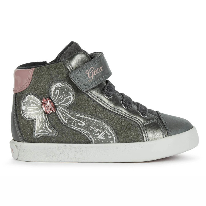 TRAINERS GEOX KILWI BABY GIRL DK GREY/DK PINK