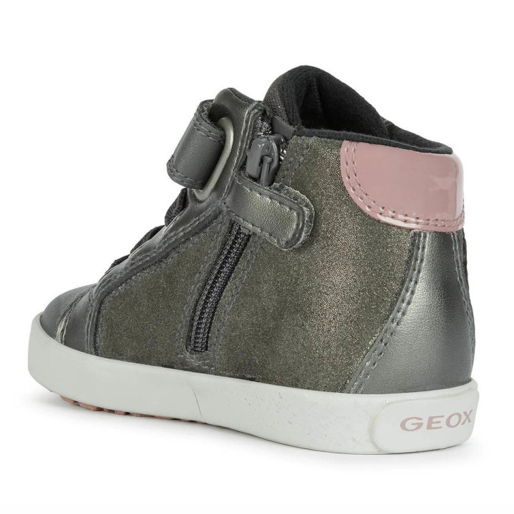 TRAINERS GEOX KILWI BABY GIRL DK GREY/DK PINK
