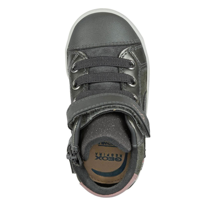 TRAINERS GEOX KILWI BABY GIRL DK GREY/DK PINK