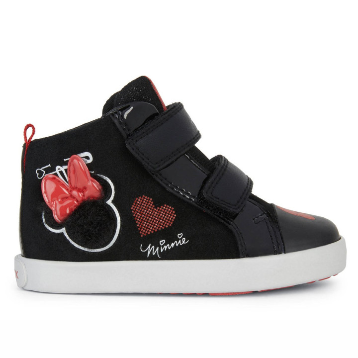 TRAINERS GEOX KILWI DISNEY MINNIE MOUSE BLACK/RED