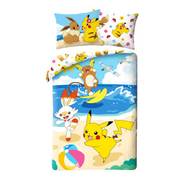 SINGLE DUVET SET 140 X 200 CM POKEMON PIKACHU POK-465BL