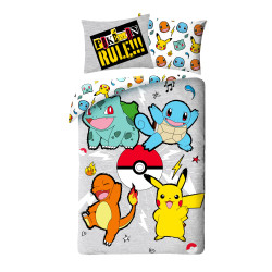 SINGLE DUVET SET 140 X 200 CM POKEMON PIKACHU RULE POK-472BL