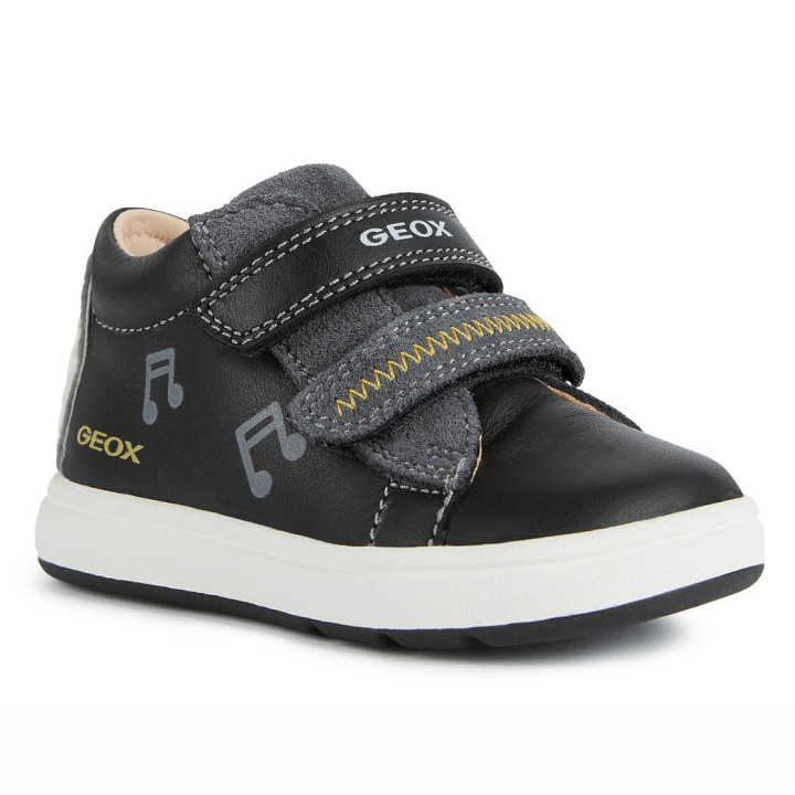 SHOES GEOX BIGLIA BABY BLACK/YELLOW
