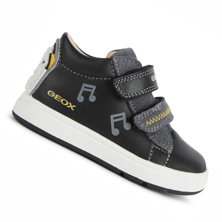 SHOES GEOX BIGLIA BABY BLACK/YELLOW