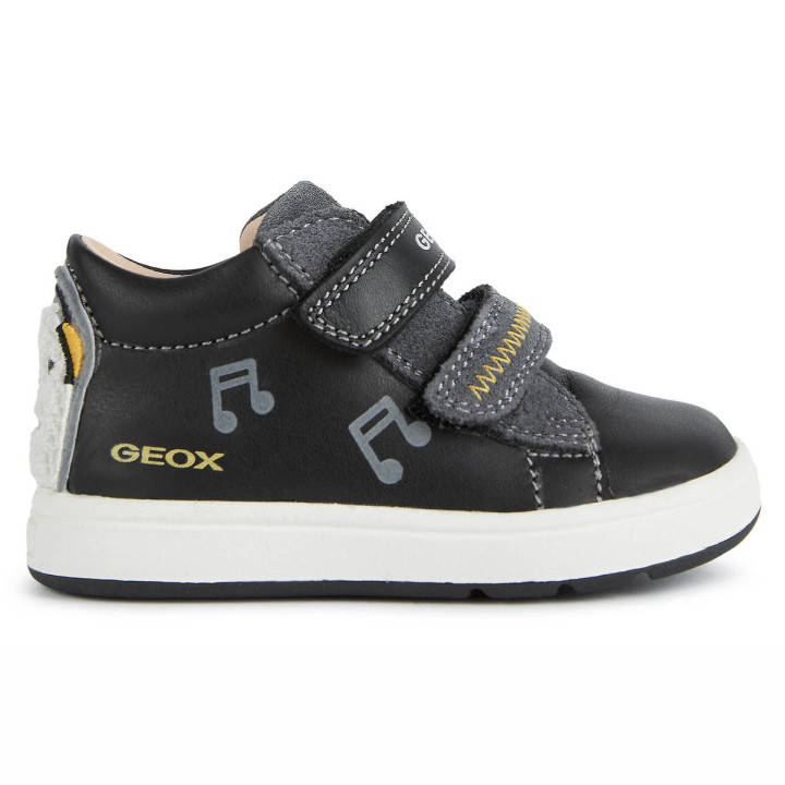 SHOES GEOX BIGLIA BABY BLACK/YELLOW