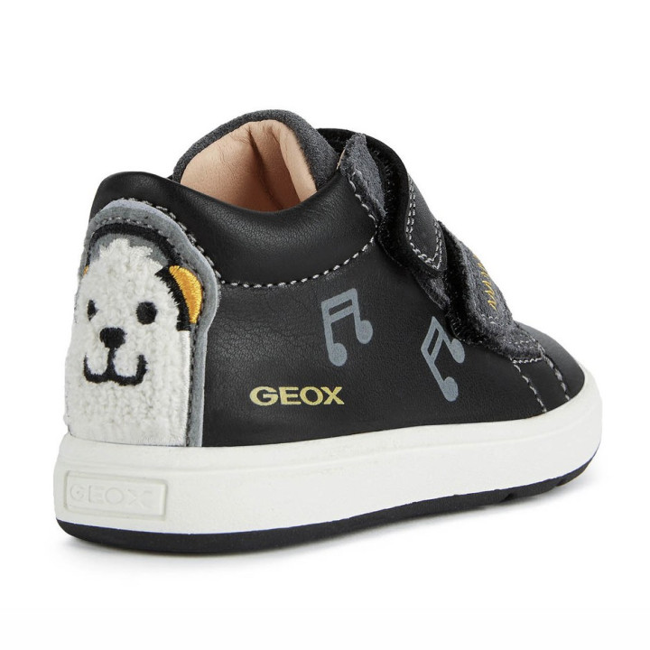 SHOES GEOX BIGLIA BABY BLACK/YELLOW