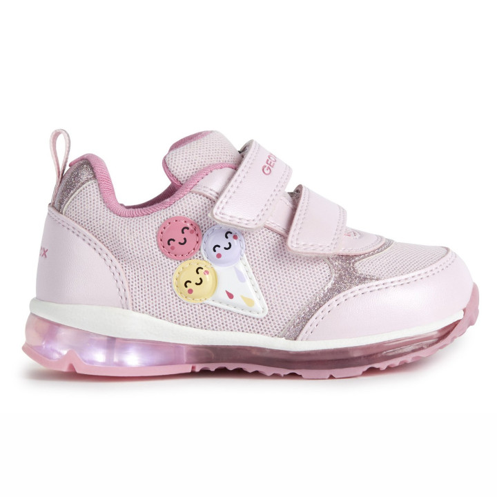 SNEAKER GEOX TODO GIRL PINK LED LIGHTS