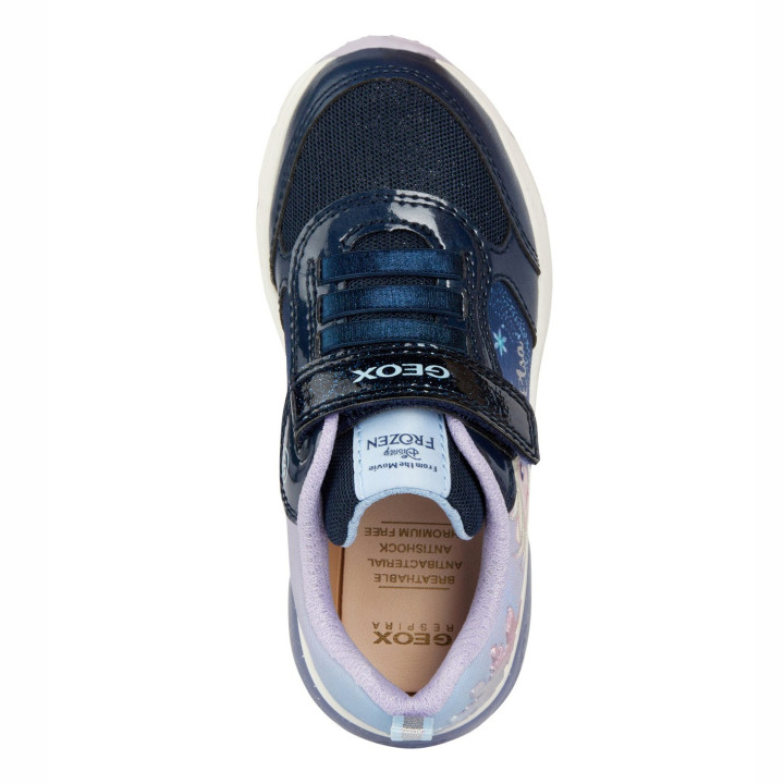 SNEAKER GEOX SPACECLUB FROZEN NAVY/SKY LED LIGHTS
