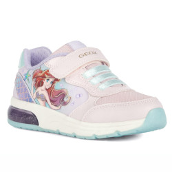 SNEAKERSY GEOX SPACECLUB DISNEY PRINCESS PINK/WATERSEA LED LIGHTS