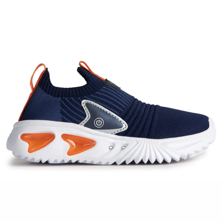 SNEAKERS GEOX ASSISTER NAVY/ORANGE LED LIGHTS