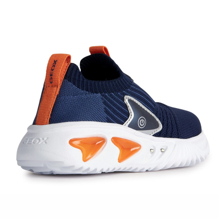 SNEAKERSY GEOX ASSISTER NAVY/ORANGE LED LIGHTS