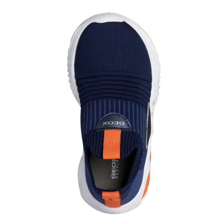 SNEAKERS GEOX ASSISTER NAVY/ORANGE LED LIGHTS