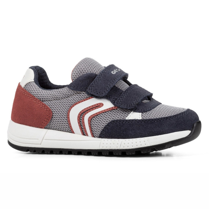 SNEAKERSY GEOX ALBEN BOY LT GREY/NAVY