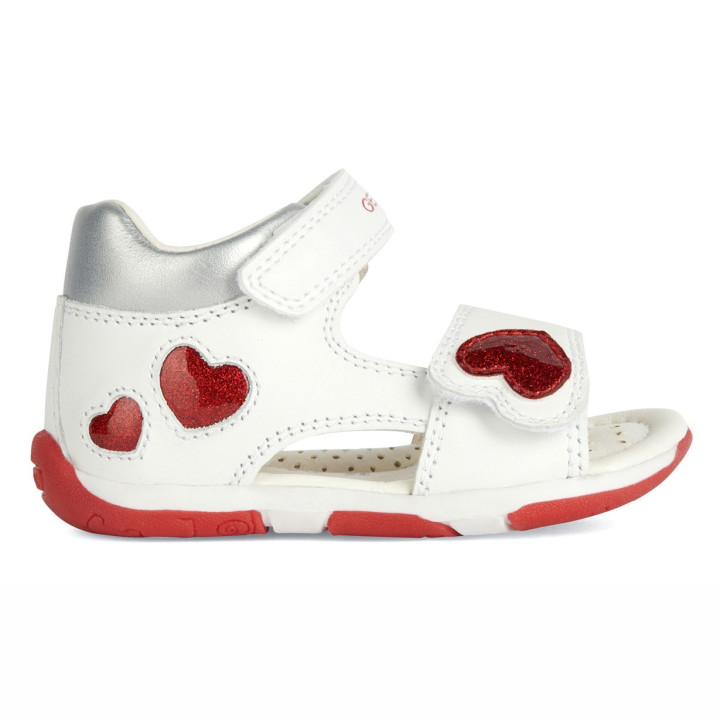 SANDAŁY GEOX TAPUZ BABY GIRL WHITE/RED