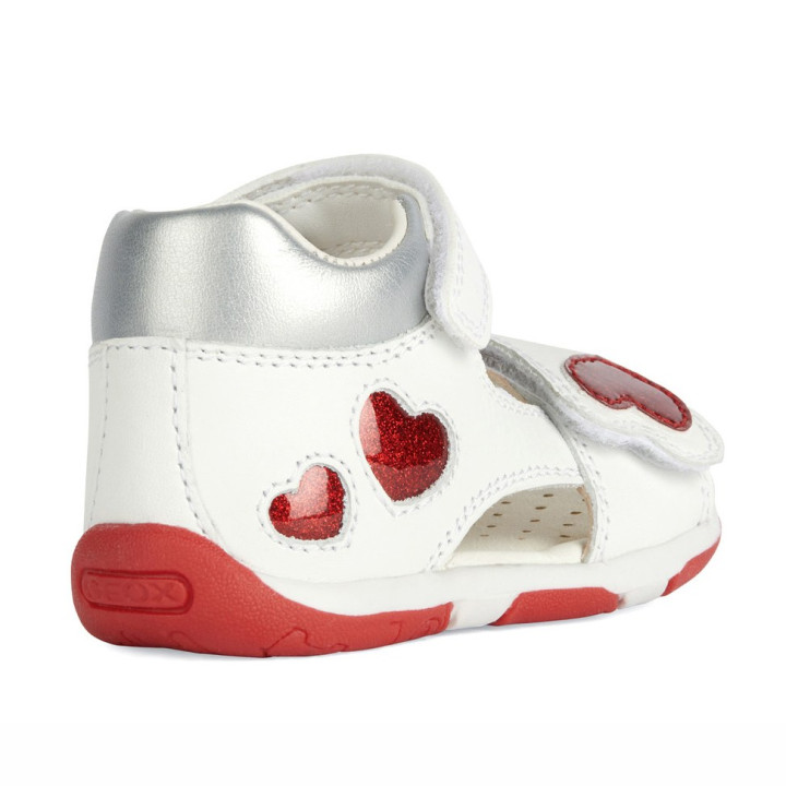 SANDAŁY GEOX TAPUZ BABY GIRL WHITE/RED