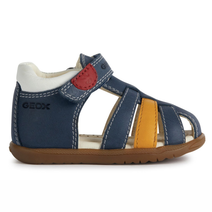 SANDALS GEOX MACCHIA BABY NAVY/DK YELLOW