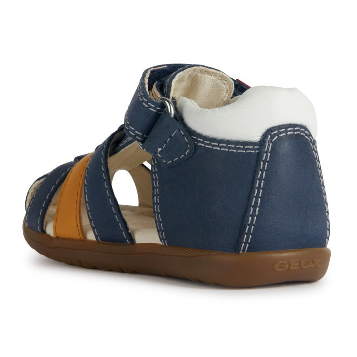 SANDAŁY GEOX MACCHIA BABY NAVY/DK YELLOW