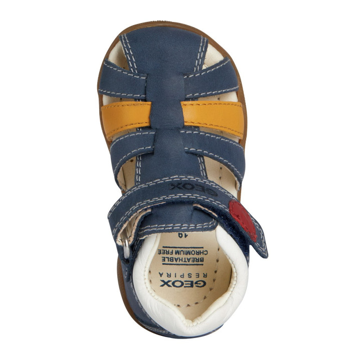SANDALS GEOX MACCHIA BABY NAVY/DK YELLOW